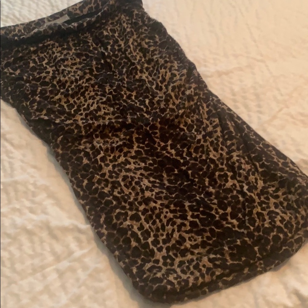 Leopard rutched pencil skirt size s/m
